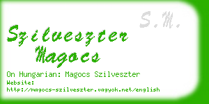 szilveszter magocs business card